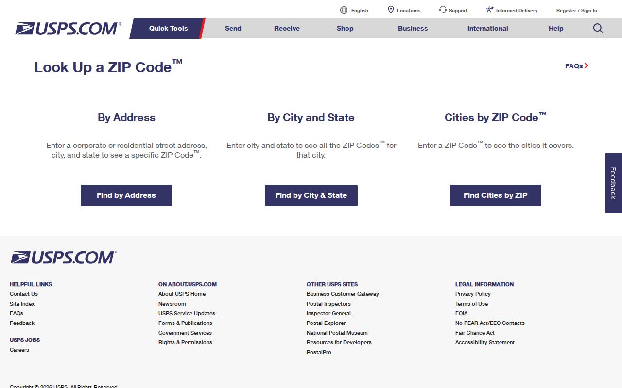 Pahrump ZIP code directory USPS lookup source